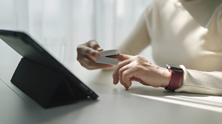 mature woman checking her health