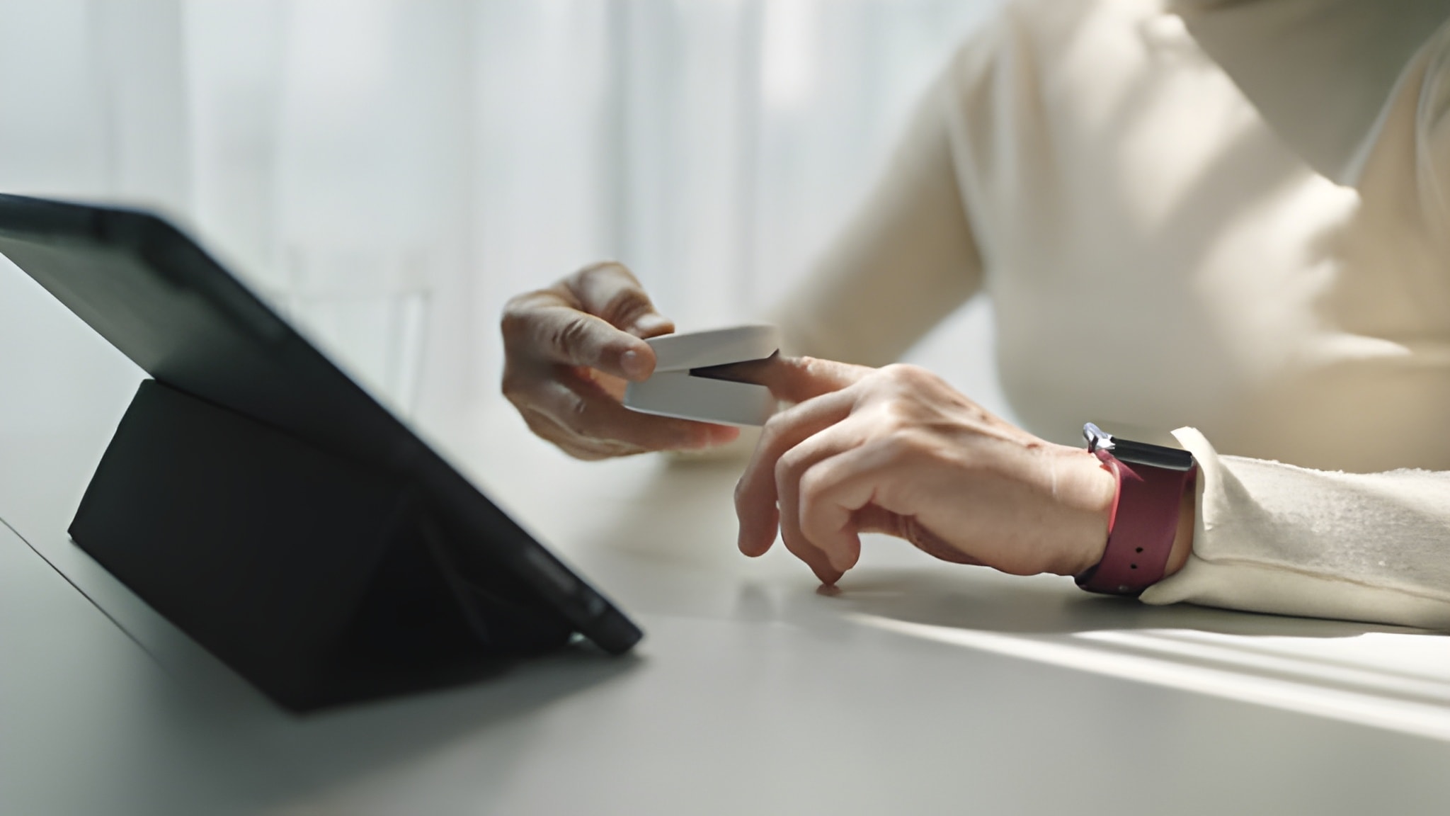 mature woman checking her health